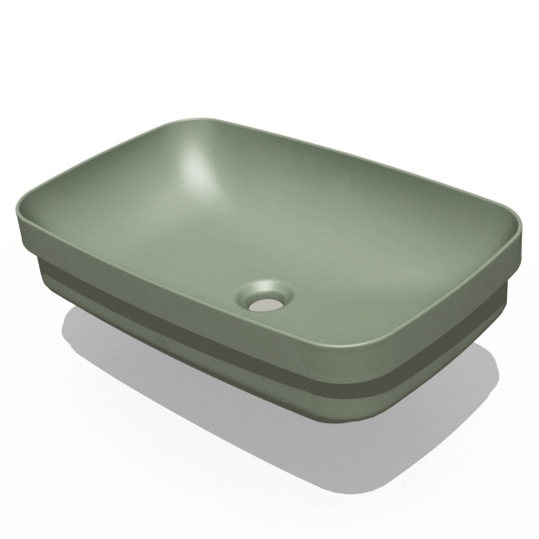 Kerasan Tribeca Раковина встраиваемая сверху/накладная 60х38 см, цвет: Verde matt 514311