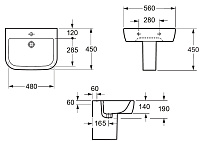 Allen Brau Infinity Полупьедестал для раковины, цвет: белый 4.21009.20