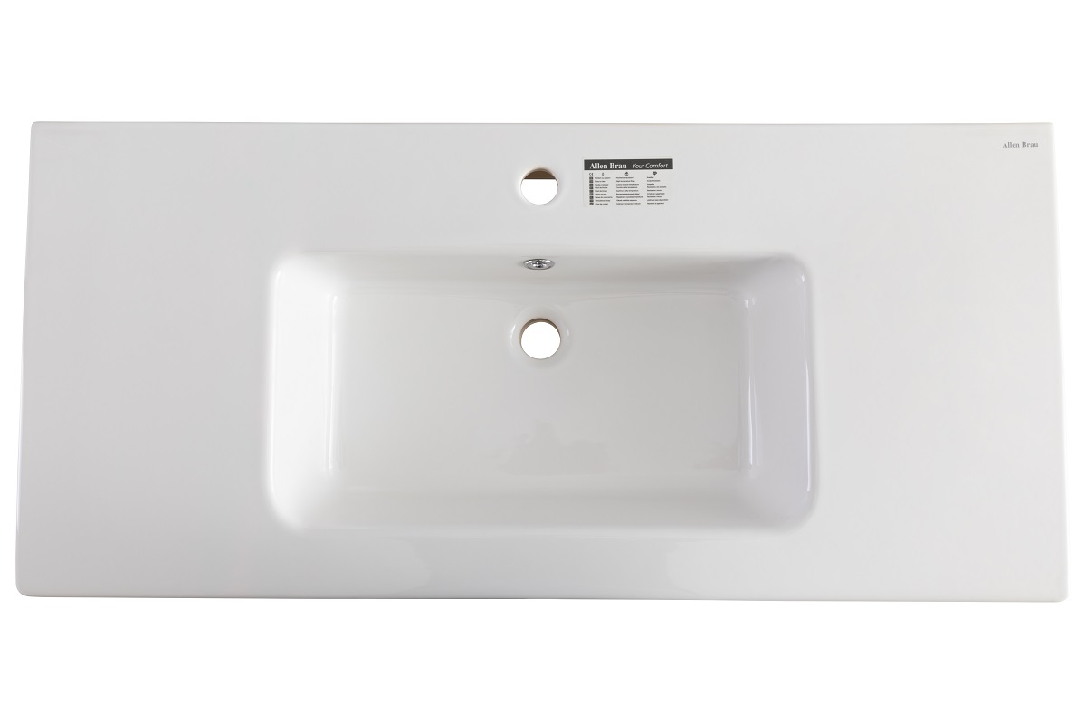 Allen Brau Fantasy Раковина встраиваемая сверху 101,5x26,5x14h см, с переливом, цвет: белый глянц 4.11014.20
