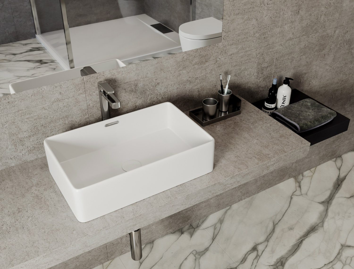 Allen Brau Fantasy Раковина чаша 55x35x14h см, с переливом, цвет: белый глянцевый 4.11003.20