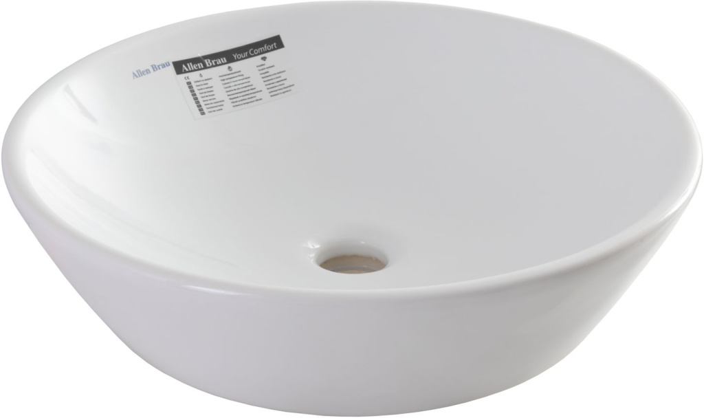Allen Brau Fantasy Раковина чаша d45x12h см, без перелива, цвет: белый глянцевый 4.11019.20
