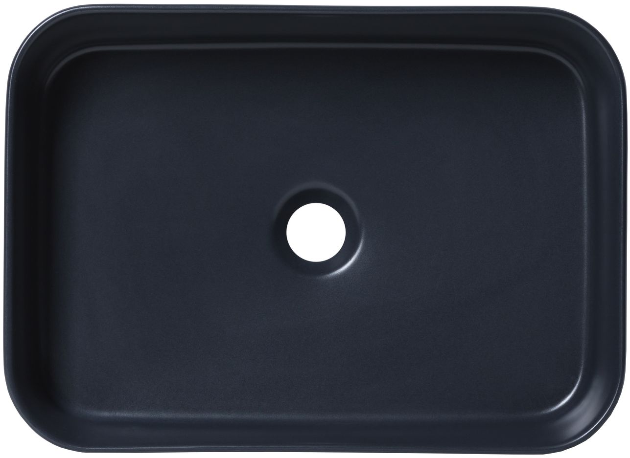 Allen Brau Fantasy Раковина чаша 50x36x12h см, без перелива, цвет: черный матовый 4.11021.31