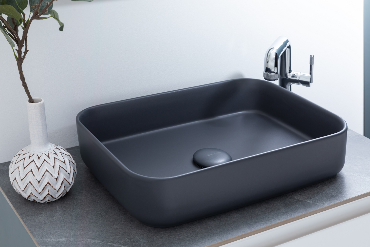 Allen Brau Fantasy Раковина чаша 50x36x12h см, без перелива, цвет: антрацит 4.11021.AN