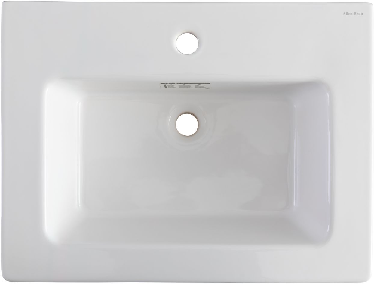 Allen Brau Fantasy Раковина встраиваемая сверху 61,5x46,5x14h см, с переливом, цвет: белый глянцевый 4.11023.20