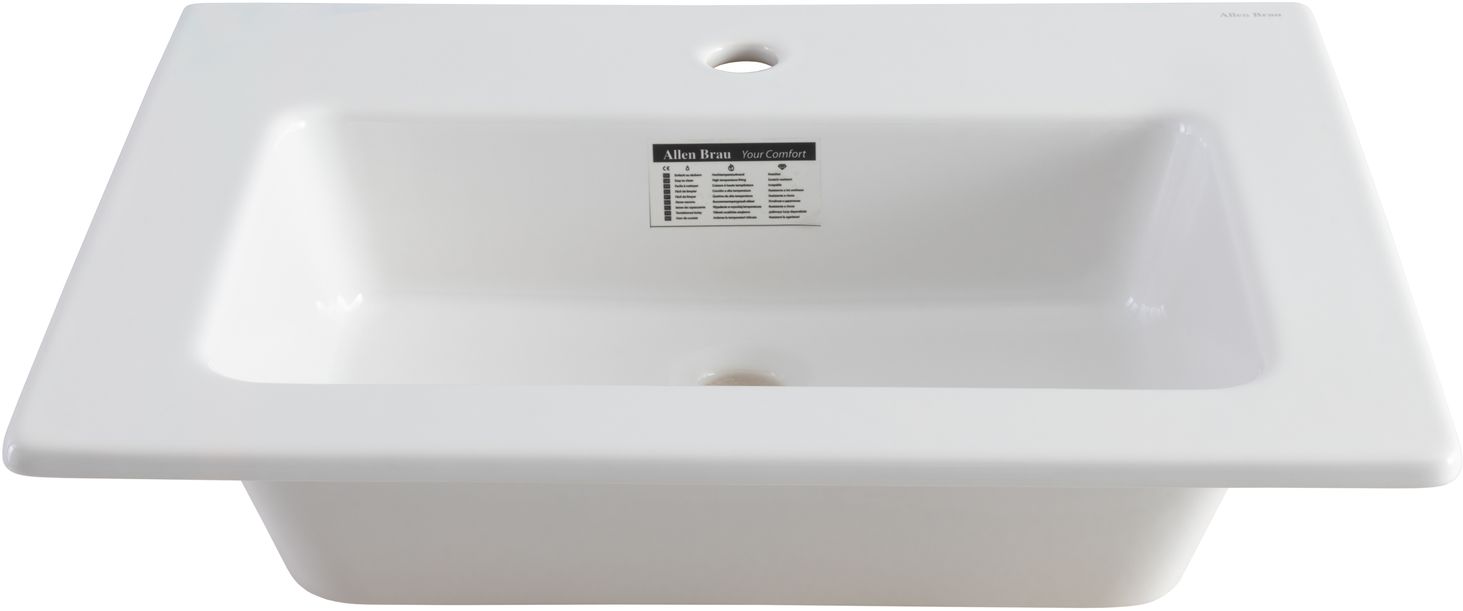 Allen Brau Fantasy Раковина встраиваемая сверху 61,5x46,5x14h см, с переливом, цвет: белый глянцевый 4.11023.20