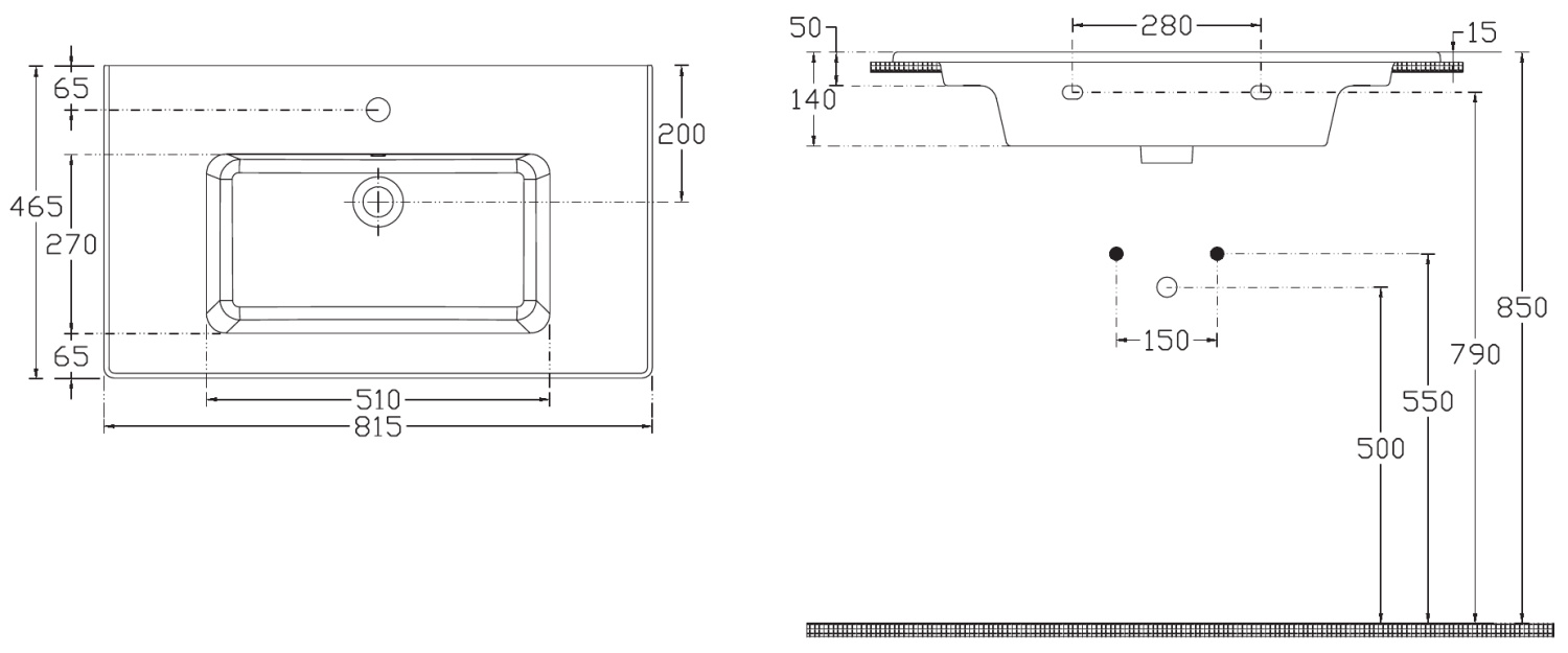 Allen Brau Fantasy Раковина встраиваемая сверху 81,5x46,5x14h см, с переливом, цвет: белый глянцевый 4.11012.20