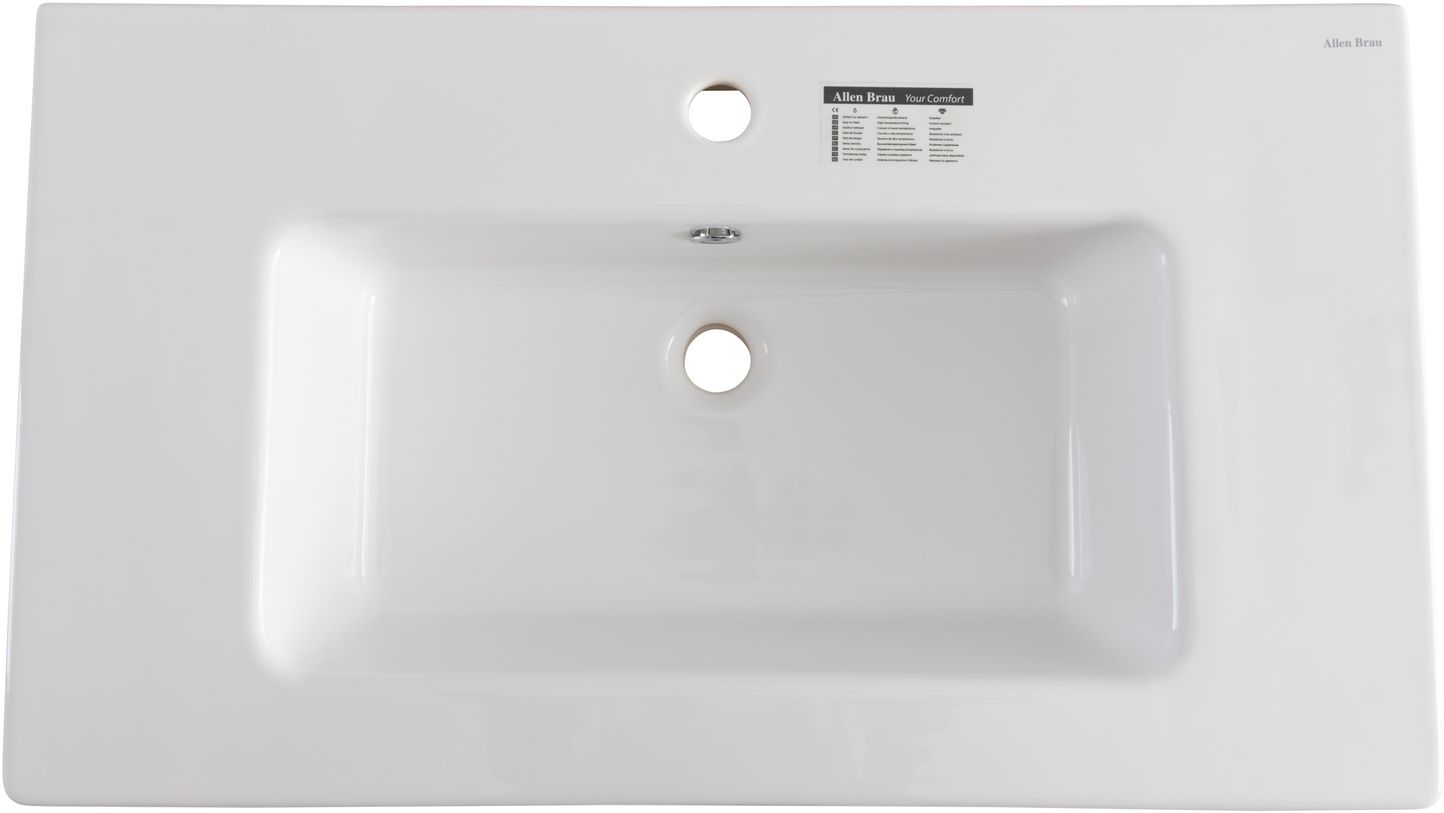 Allen Brau Fantasy Раковина встраиваемая сверху 81,5x46,5x14h см, с переливом, цвет: белый глянцевый 4.11012.20