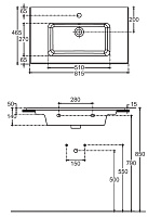 Allen Brau Fantasy Раковина встраиваемая сверху 81,5x46,5x14h см, без перелива, цвет: белый глянц 4.11025.20
