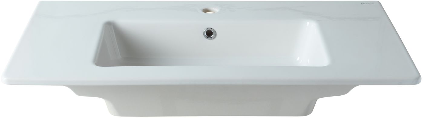 Allen Brau Fantasy Раковина встраиваемая сверху 91,5x46,5x14h см, с переливом, цвет: белый глянцевый 4.11013.20