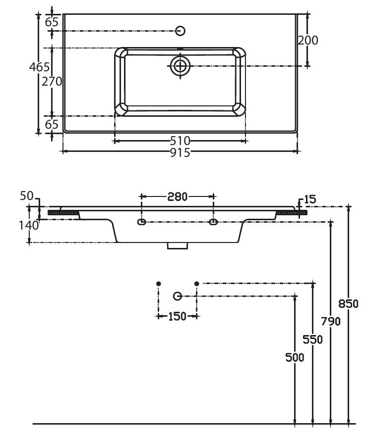 Allen Brau Fantasy Раковина встраиваемая сверху 91,5x46,5x14h см, без перелива, цвет: белый глянц 4.11026.20