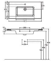 Allen Brau Fantasy Раковина встраиваемая сверху 91,5x46,5x14h см, без перелива, цвет: белый глянц 4.11026.20