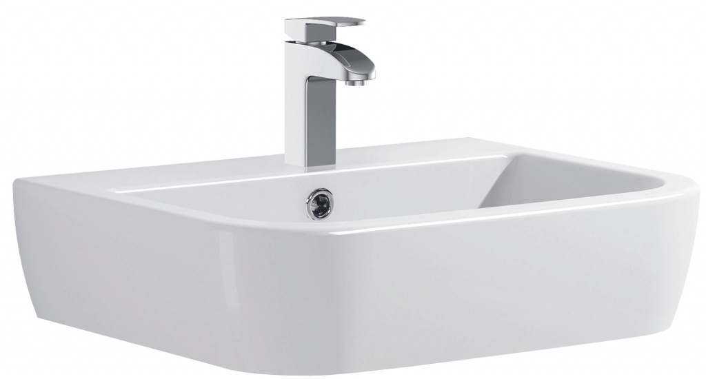 Allen Brau Infinity Раковина подвесная 56x45x19h см, с переливом, цвет: белый глянцевый 4.21007.20