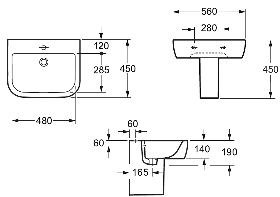 Allen Brau Infinity Раковина подвесная 56x45x19h см, с переливом, цвет: белый глянцевый 4.21007.20