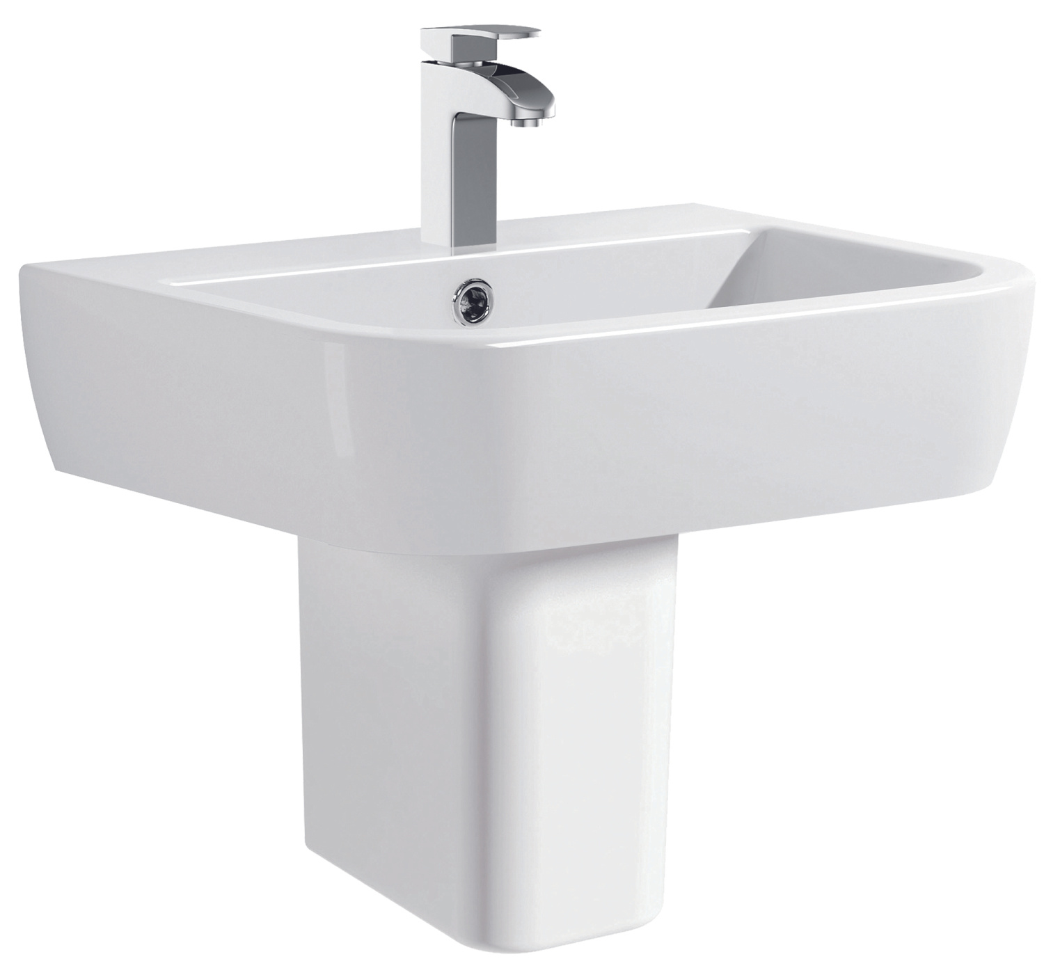 Allen Brau Infinity Раковина подвесная 56x45x19h см, с переливом, цвет: белый глянцевый 4.21007.20