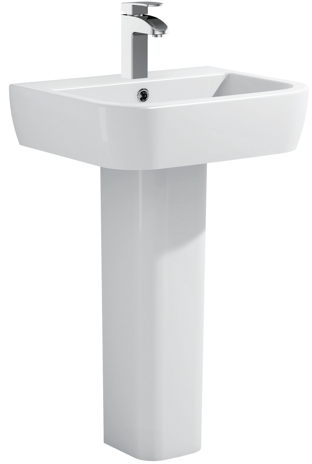 Allen Brau Infinity Раковина подвесная 56x45x19h см, с переливом, цвет: белый глянцевый 4.21007.20