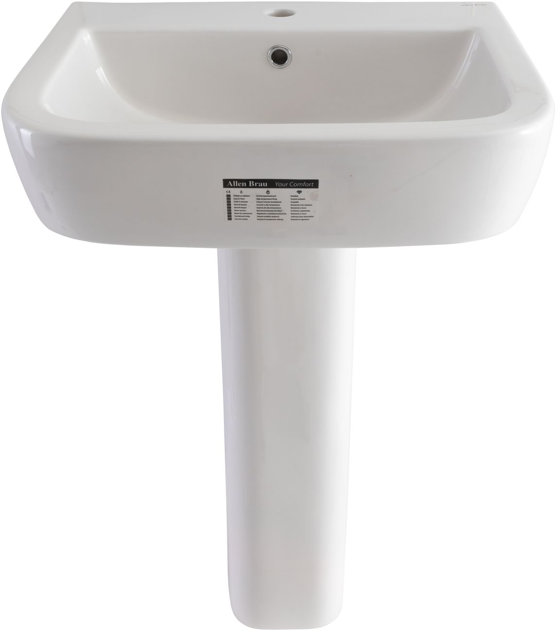 Allen Brau Infinity Раковина подвесная 56x45x19h см, с переливом, цвет: белый глянцевый 4.21007.20