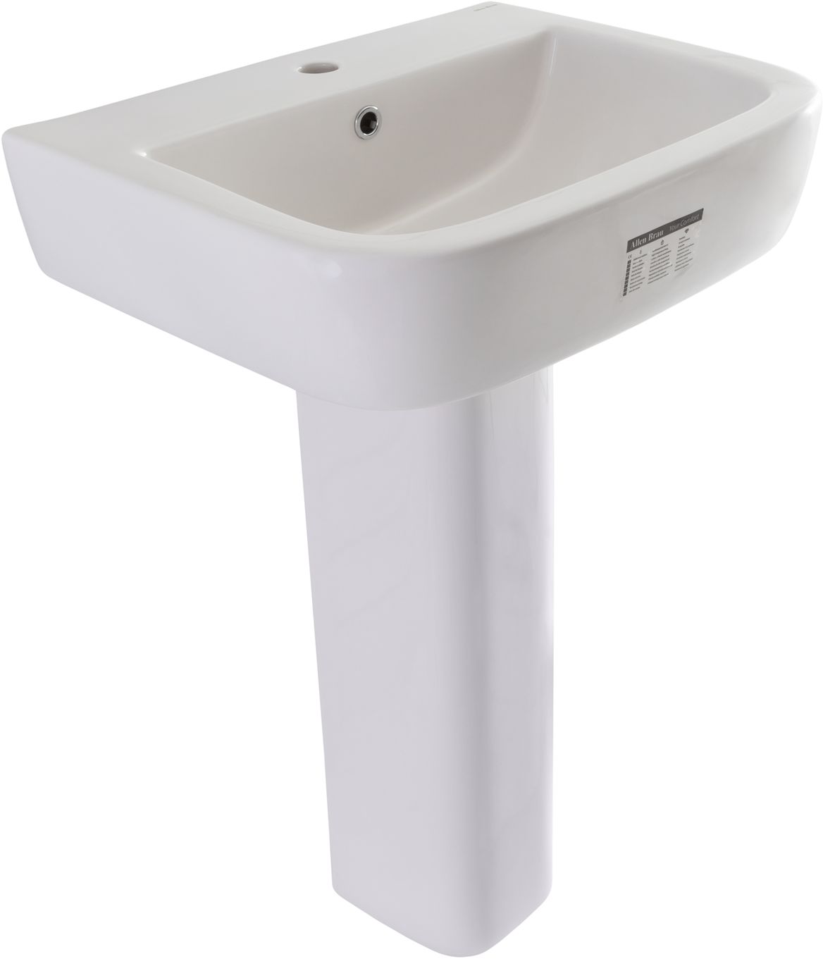 Allen Brau Infinity Раковина подвесная 56x45x19h см, с переливом, цвет: белый глянцевый 4.21007.20