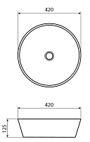 Allen Brau Liberty Раковина чаша d42x12,5h см, без перелива, цвет: белый глянцевый 4.32002.20