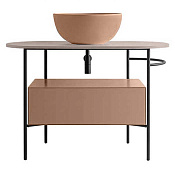 Globo Bob Столешница для консоли 110х50 см, с отверстием под раковину в центре, цвет: keranium OP002BKE