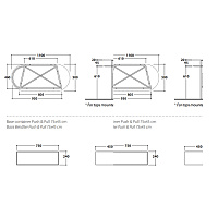 Globo Bob Столешница для консоли 110х50 см, с отверстием под раковину в центре, цвет: keranium OP002BKE