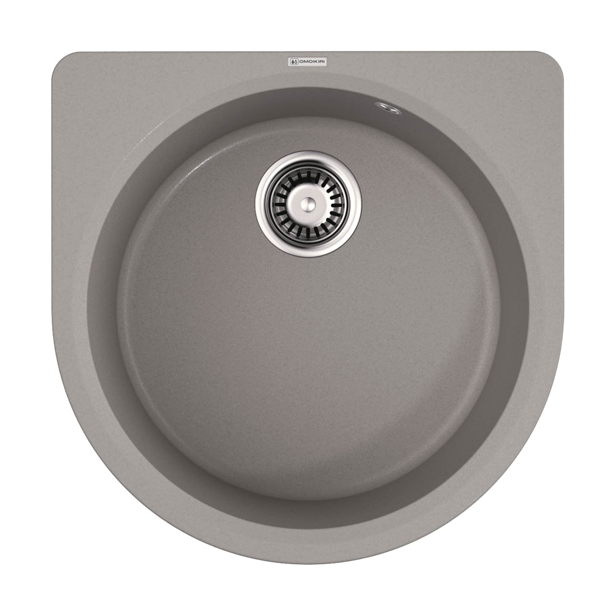 Omoikiri Akegata 51-GR Кухонная мойка Artgranit 51x51 см, цвет: leningrad grey 4993756