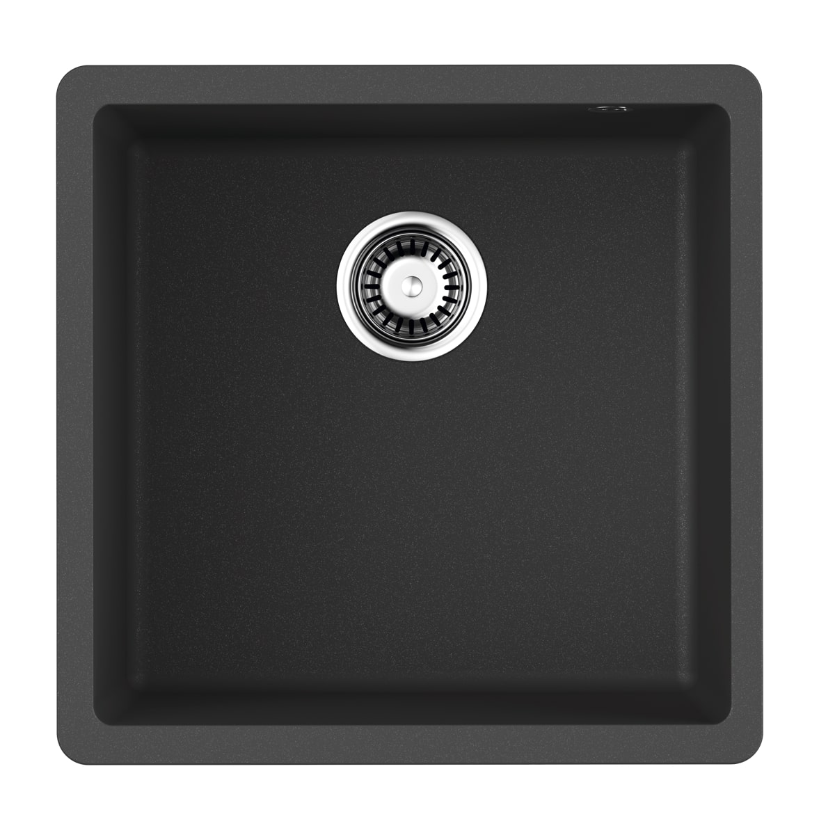 Omoikiri Bosen 44-U-BL Кухонная мойка Tetogranit 44x44 см, цвет: черный 4993595