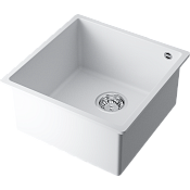 Omoikiri Bosen 44-U-WH Кухонная мойка Tetogranit 44x44 см, цвет: белый 4993598