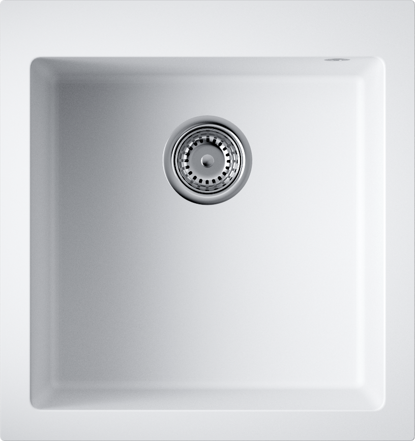 Omoikiri Bosen 47-WH Кухонная мойка Tetogranit 47x50 см, цвет: белый 4993589