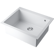 Omoikiri Bosen 61-WH Кухонная мойка Tetogranit 61x50 см, цвет: белый 4991212
