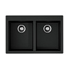 Omoikiri Bosen 80-2-BL Кухонная мойка Tetogranit 80x53 см, цвет: черный 4993836