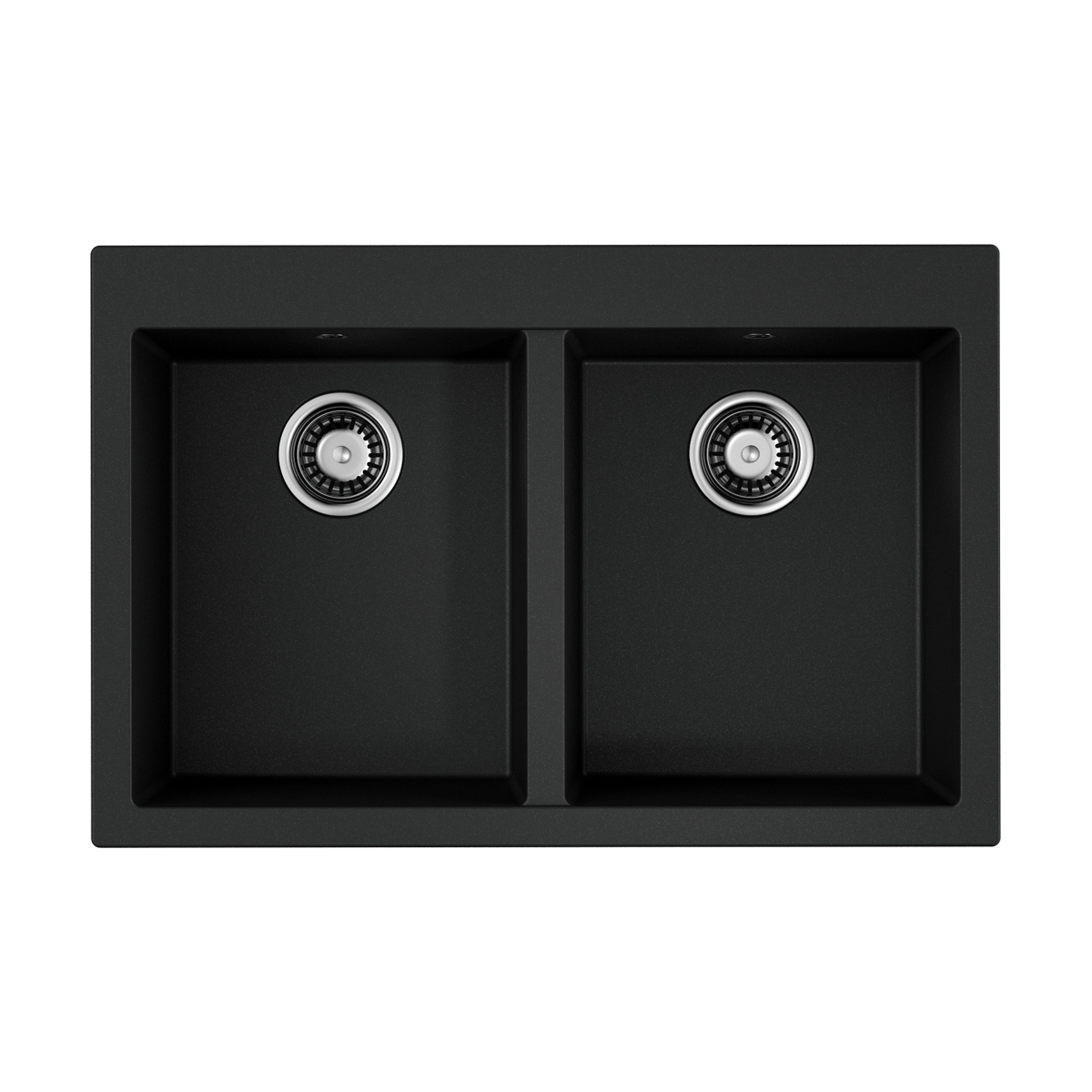 Omoikiri Bosen 80-2-BL Кухонная мойка Tetogranit 80x53 см, цвет: черный 4993836