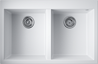 Omoikiri Bosen 80-2-WH Кухонная мойка Tetogranit 80x53 см, цвет: белый 4993839