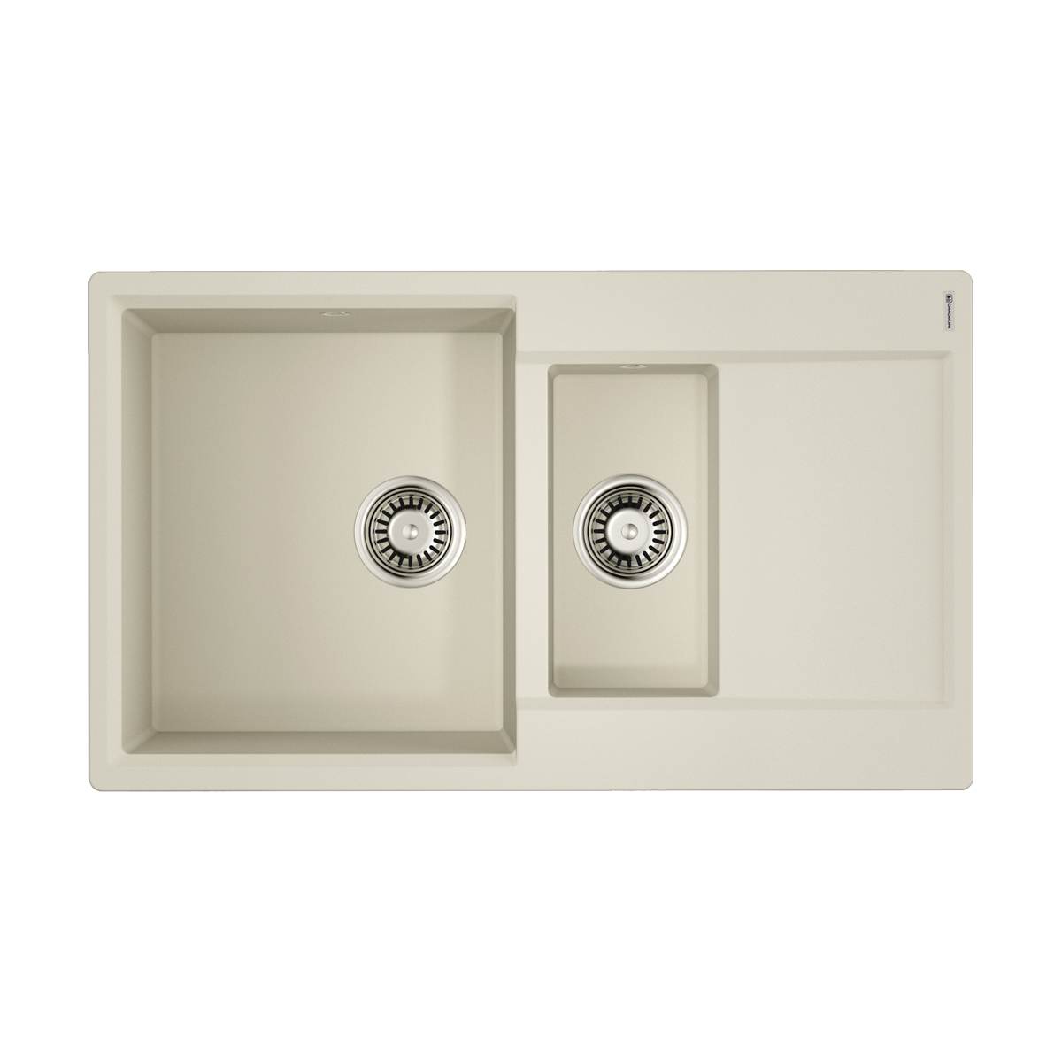 Omoikiri Daisen 86-2-PA Кухонная мойка Artgranit 86x51 см, цвет: пастила 4993473