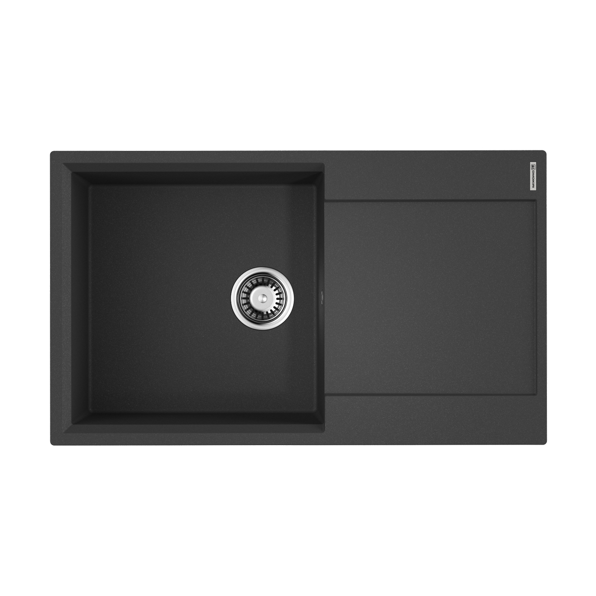 Omoikiri Daisen 86-BL Кухонная мойка Artgranit 86x50 см, цвет: черный 4993700