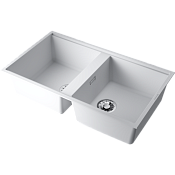 Omoikiri Kitagawa 83-2-U-WH Кухонная мойка Artceramic 83,6x48,8 см, цвет: белый 4993809