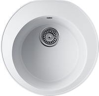 Omoikiri Miya 50-R-WH Кухонная мойка Tetogranit 50,5x49 см, цвет: белый 4993506