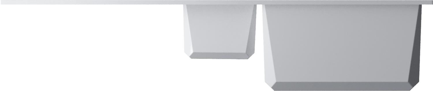 Omoikiri Sakaime 100-2-WH Кухонная мойка Tetogranit 100x50 см, цвет: белый 4993895