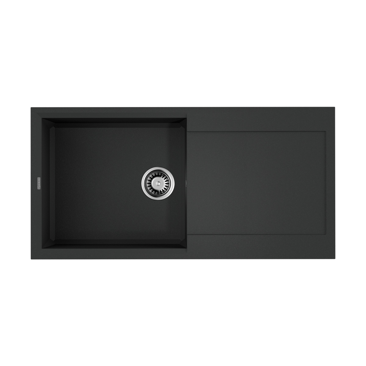 Omoikiri Sakaime 100-BL Кухонная мойка Tetogranit 100x50 см, цвет: черный 4993884