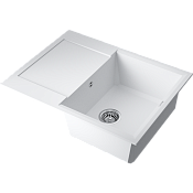 Omoikiri Sakaime 68-WH Кухонная мойка Tetogranit 68x50 см, цвет: белый 4993126