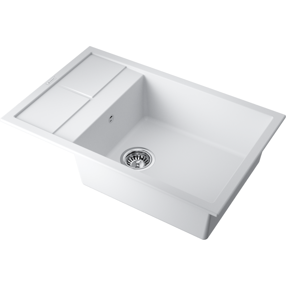 Omoikiri Sakaime 78-LB-WH Кухонная мойка Tetogranit 78x50 см, цвет: белый 4993903