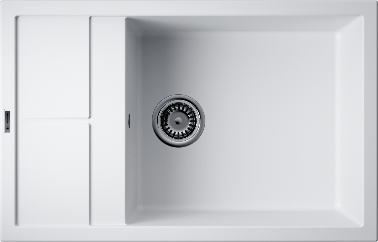 Omoikiri Sakaime 78-LB-WH Кухонная мойка Tetogranit 78x50 см, цвет: белый 4993903
