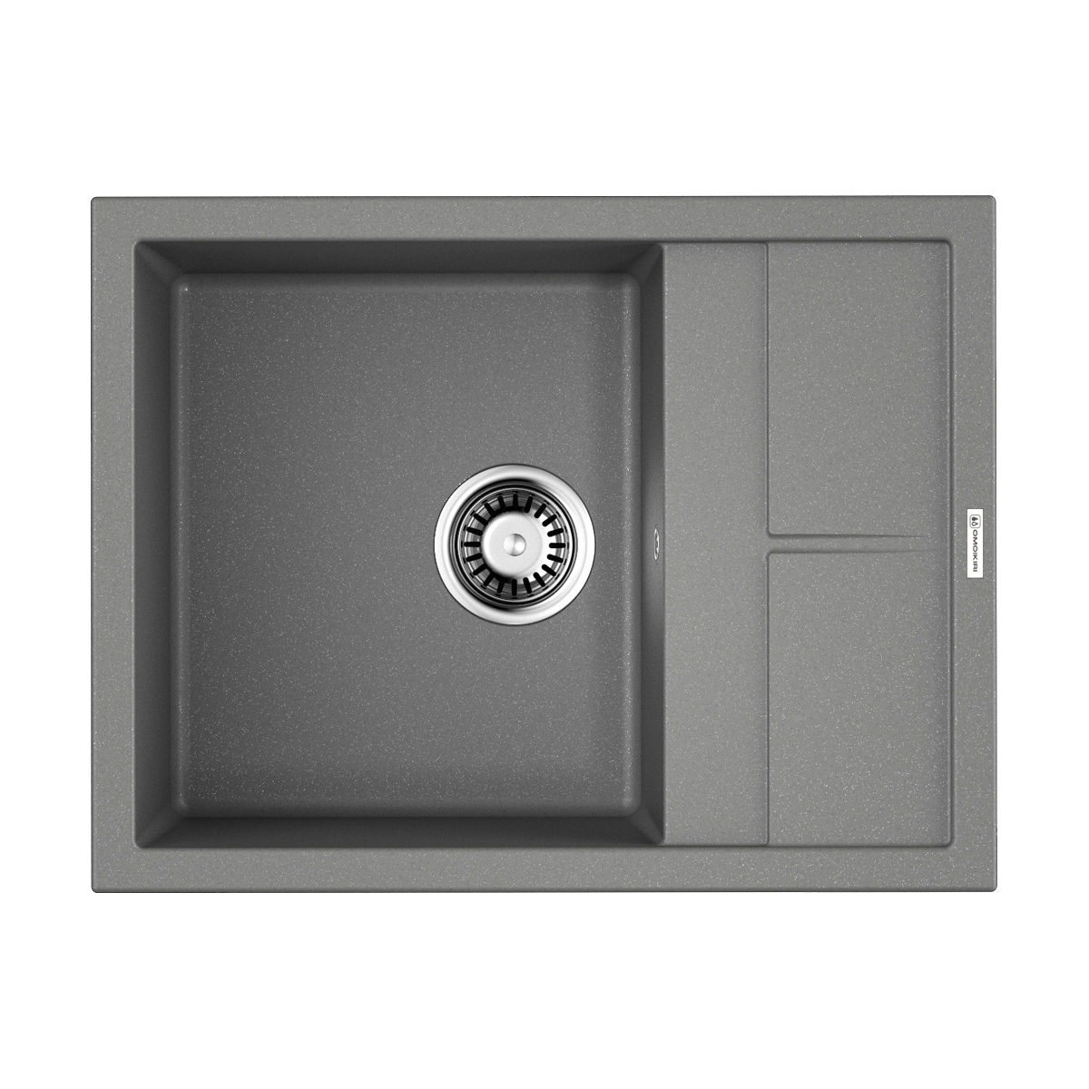 Omoikiri Sumi 65-GR Кухонная мойка Tetogranit 65x50 см, цвет: leningrad grey 4993549