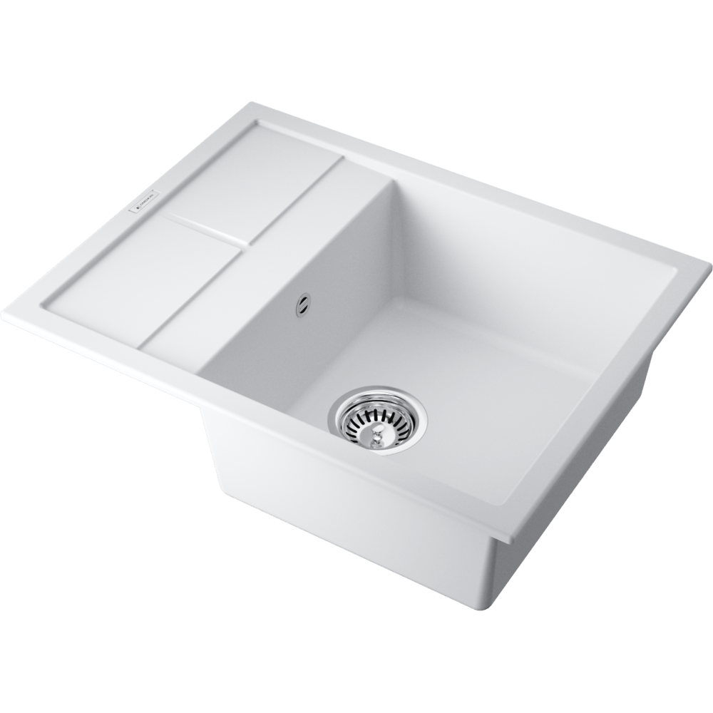 Omoikiri Sumi 65-WH Кухонная мойка Tetogranit 65x50 см, цвет: белый 4993673