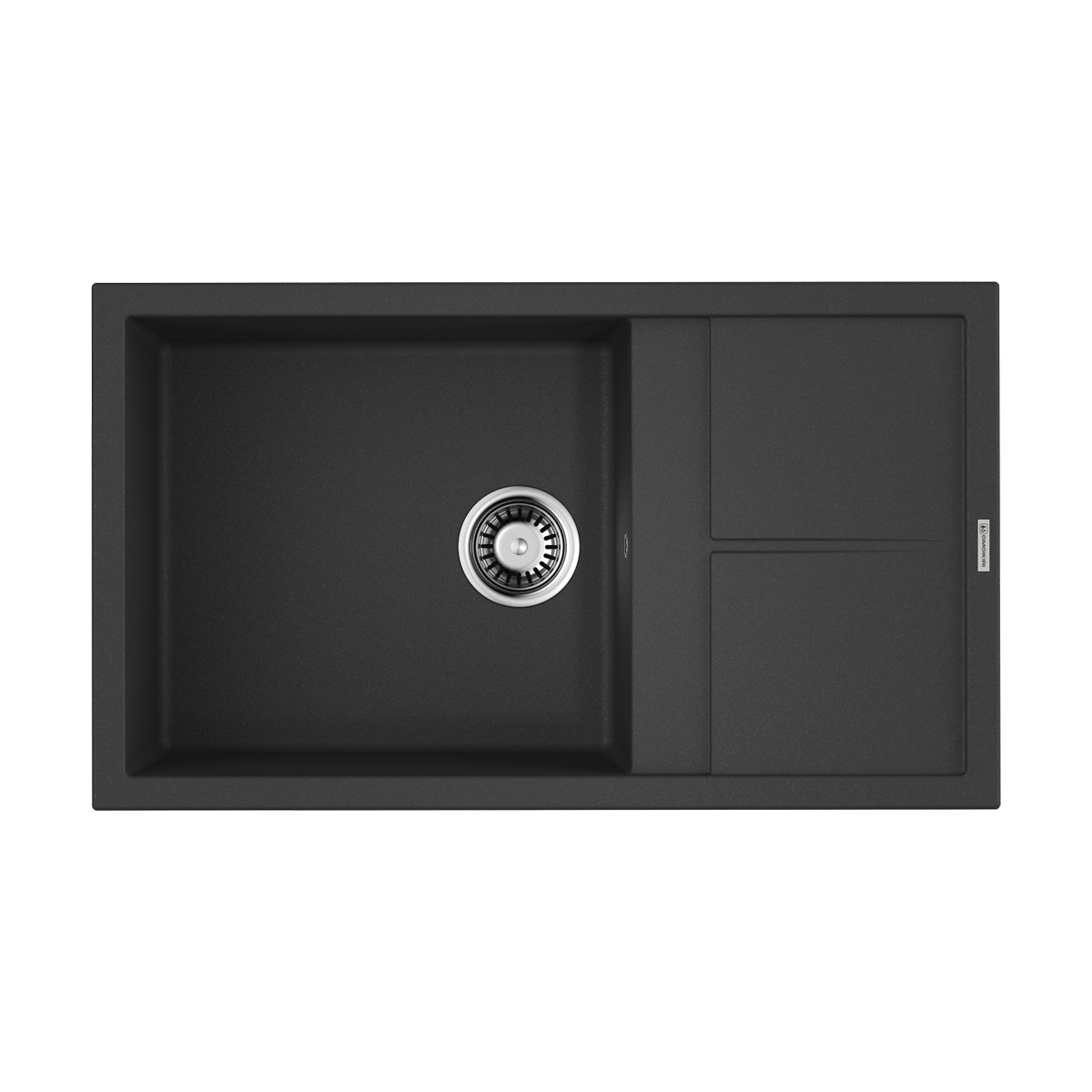 Omoikiri Sumi 86-BL Кухонная мойка Tetogranit 86x50 см, цвет: черный 4993646