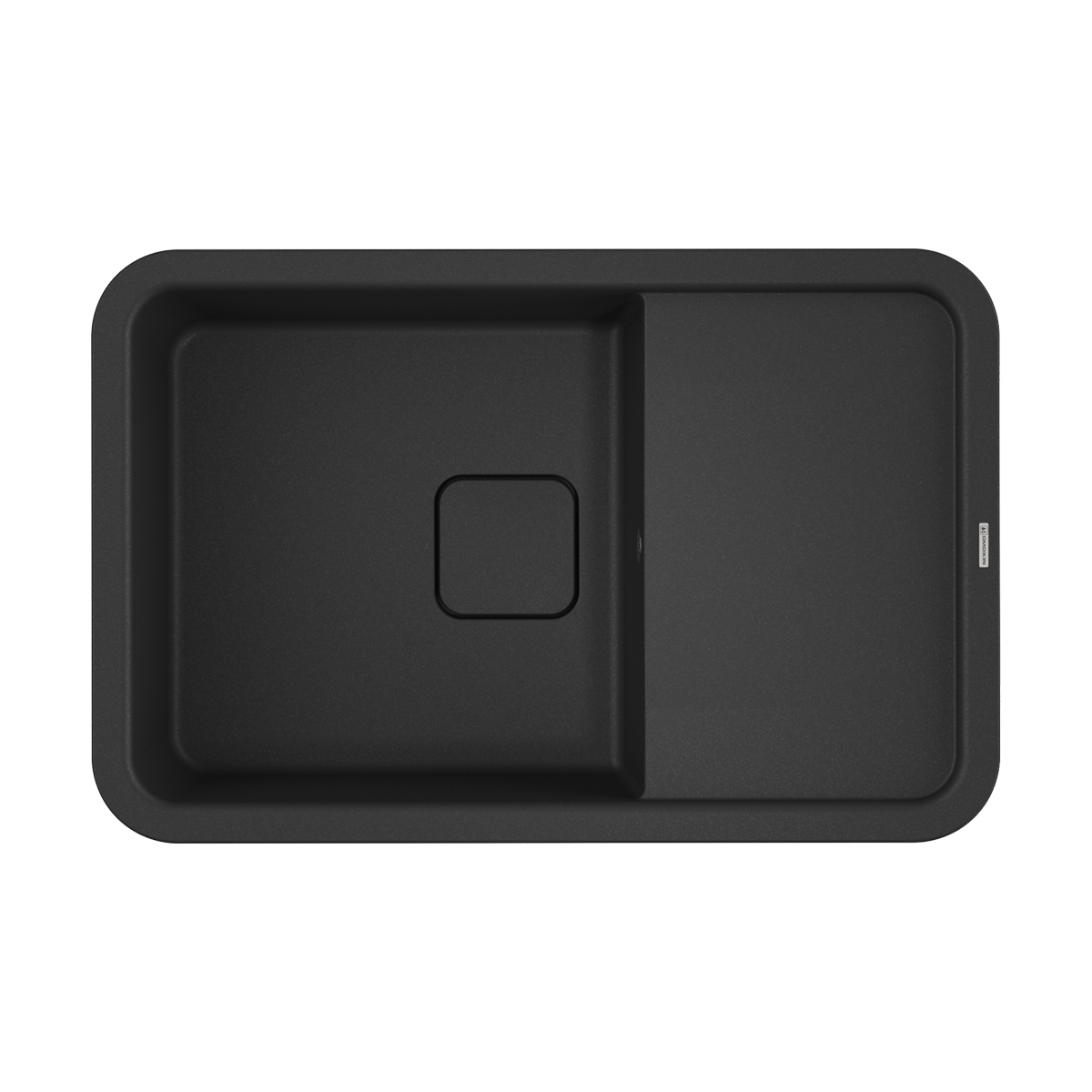 Omoikiri Tasogare 78-BL Кухонная мойка Artgranit 78x51 см, цвет: черный 4993750