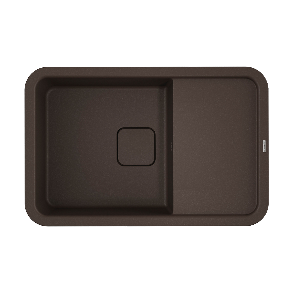 Omoikiri Tasogare 78-DC Кухонная мойка Artgranit 78x51 см, цвет: темный шоколад 4993749