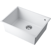 Omoikiri Tedori 54-U-WH Кухонная мойка Tetogranit 55x42 см, цвет: белый 4993991