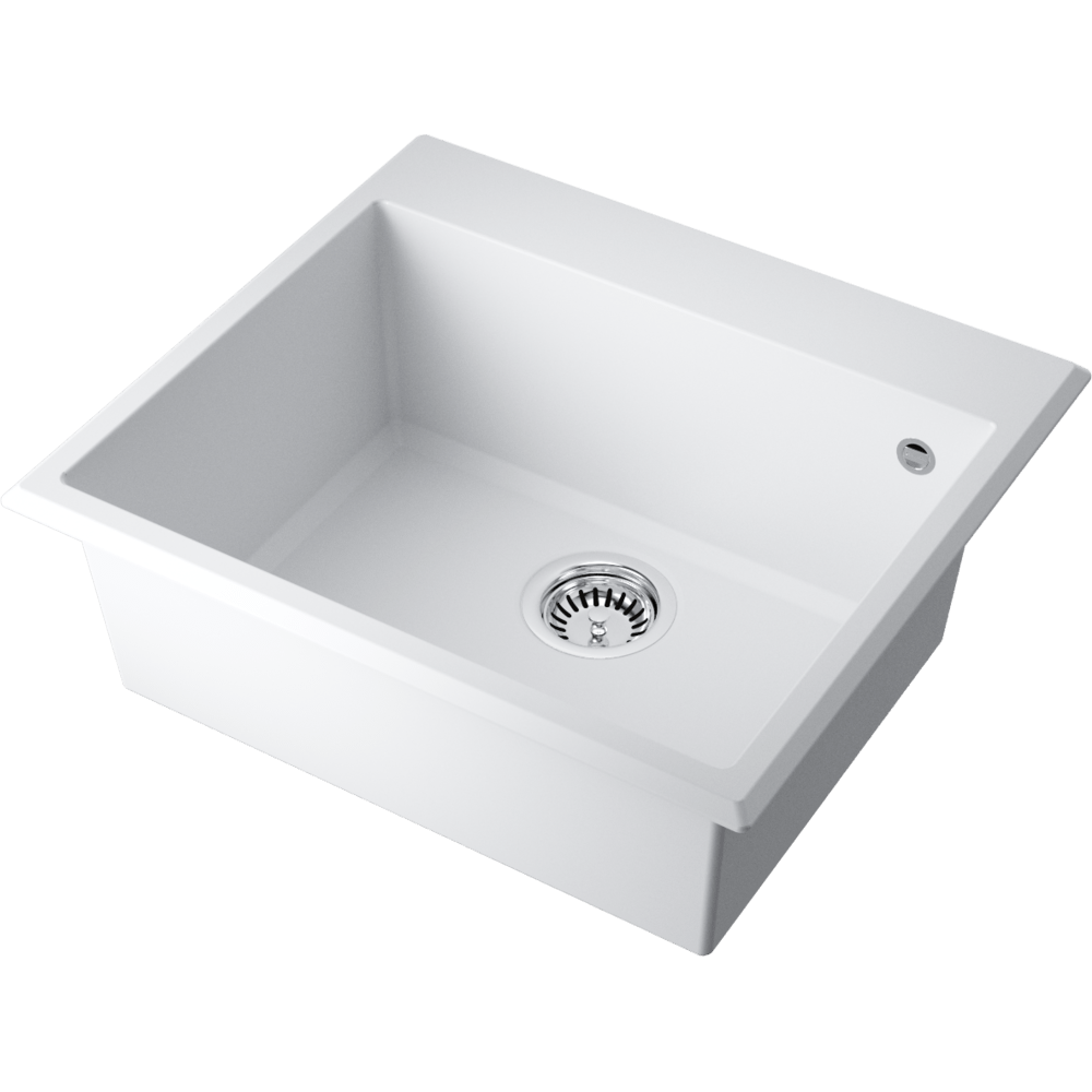 Omoikiri Tedori 57-WH Кухонная мойка Tetogranit 57x51 см, цвет: белый 4993983