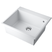 Omoikiri Tedori 57-WH Кухонная мойка Tetogranit 57x51 см, цвет: белый 4993983