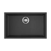 Omoikiri Tedori 66-U-BL Кухонная мойка Tetogranit 66x42 см, цвет: черный 4993972